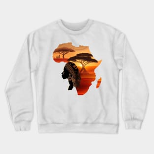 aboriginal african savannah Crewneck Sweatshirt